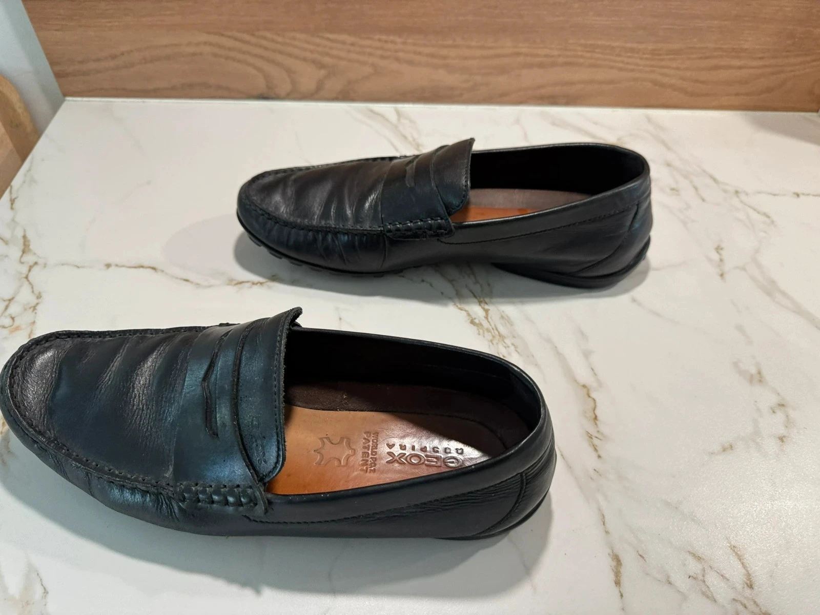Heren mocassins maat 42 Geox zwart leer zeer goede staat – photo 5